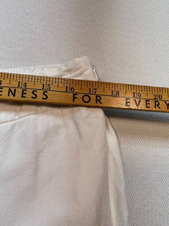 Lane Bryant Women's Linen Blend Wide-Leg Trousers Side Zip Size 14/16 White - Picture 6 of 11